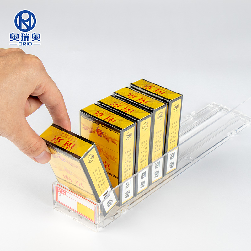 cigarette glides China Good quality Beverage Pusher Glide - Plastic automatic pusher system  for cigarette or supermarket shelf pusher display cabinet single side  pusher – ORIO Manufacturer and Supplier